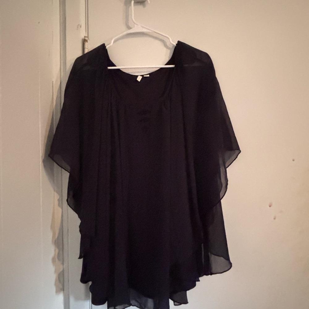 Cato Black Sheer Women's Blouse